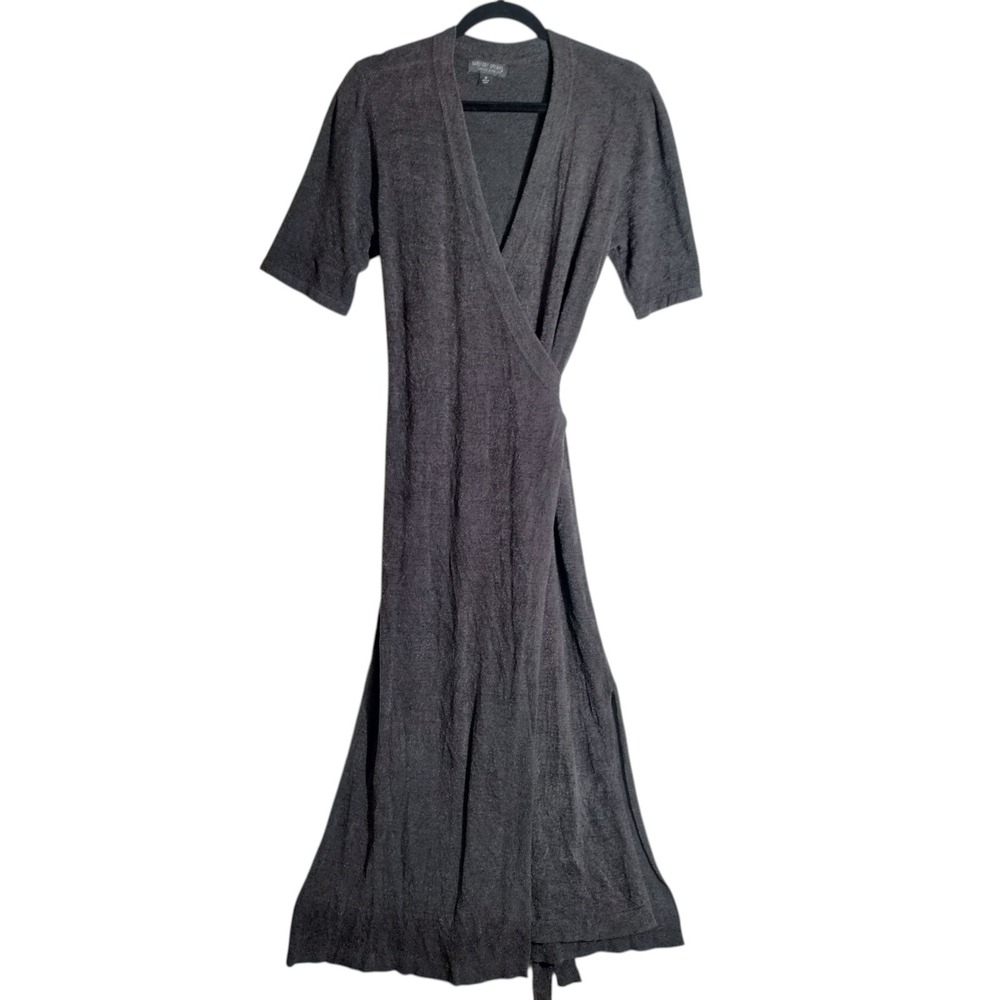 Barefoot Dreams Dark Gray Wrap Midi Dress